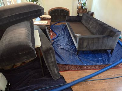 Upholstery Cleaning of Velvet Sofa in East Sac