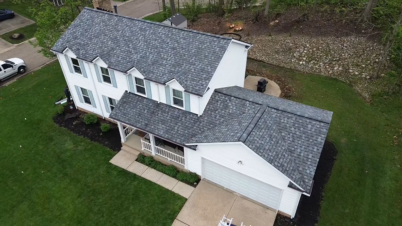 Atlas Pinnacle, Color, Coastal Granite, Drip Edge, Color, Black by Eagle Eye Roofing