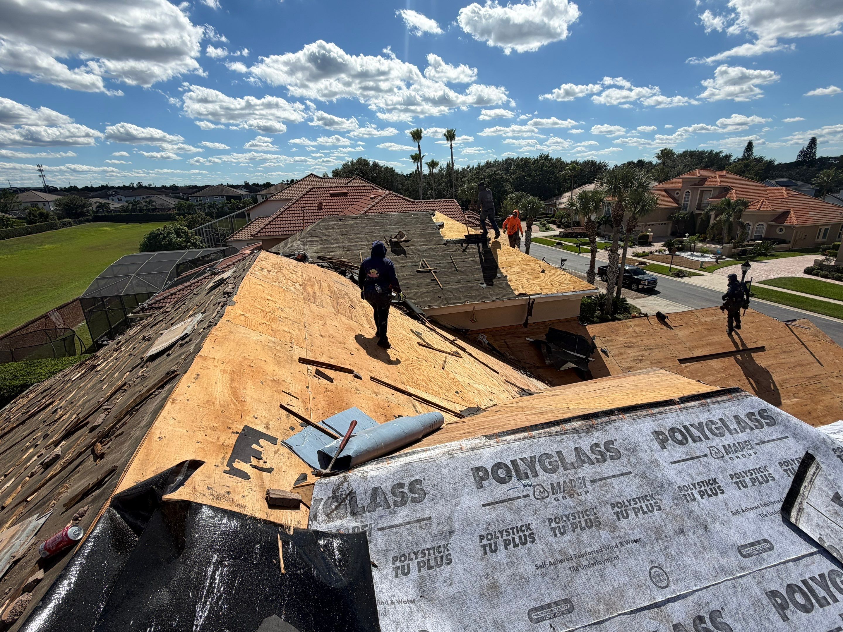 Full Concrete Tile Roof Replacement with Polyglass Underlayment in Orlando by Fortified Roofing Solutions Corp.