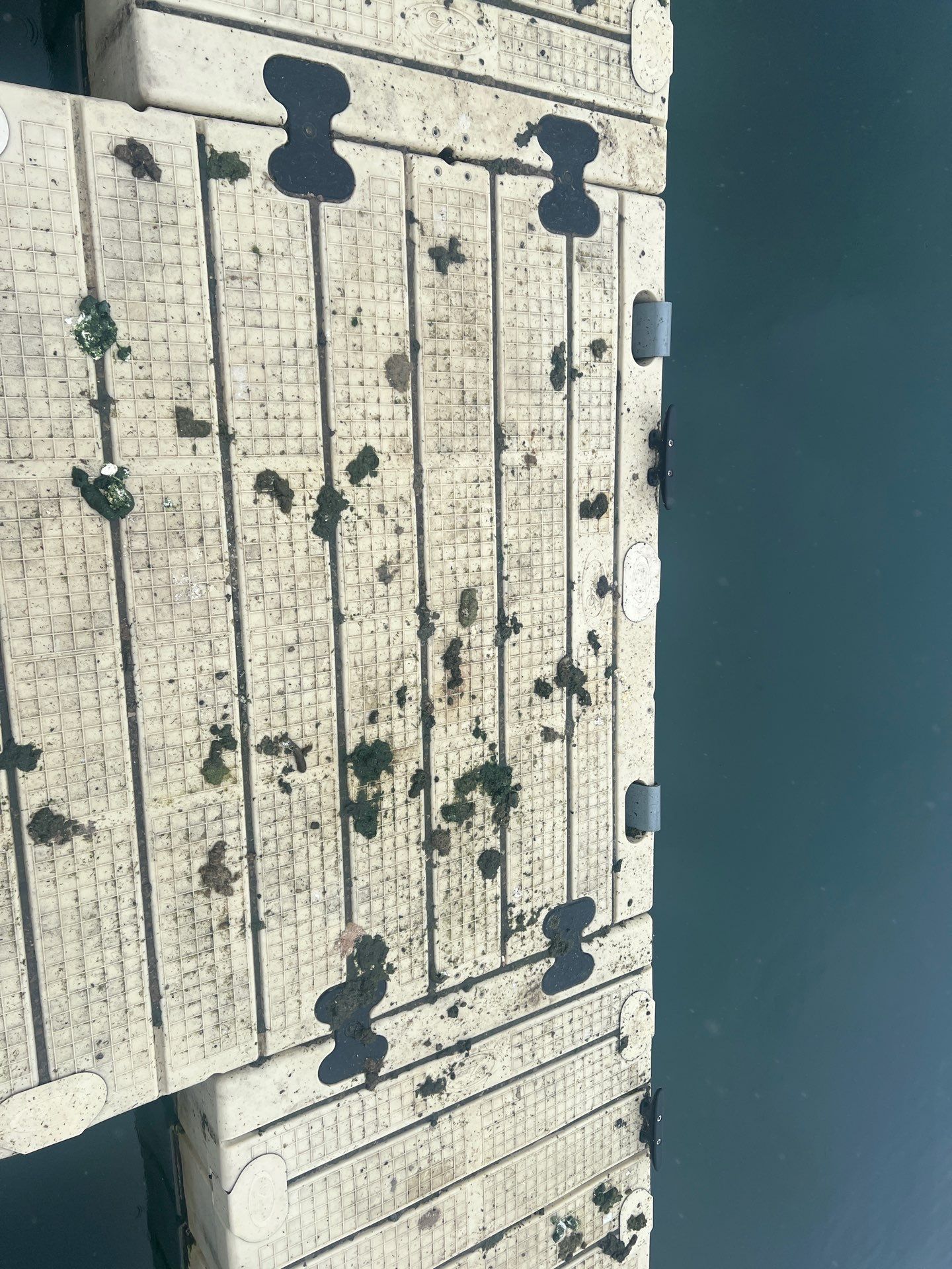 Power washing of floating dock by Northern Power Washing LLC.