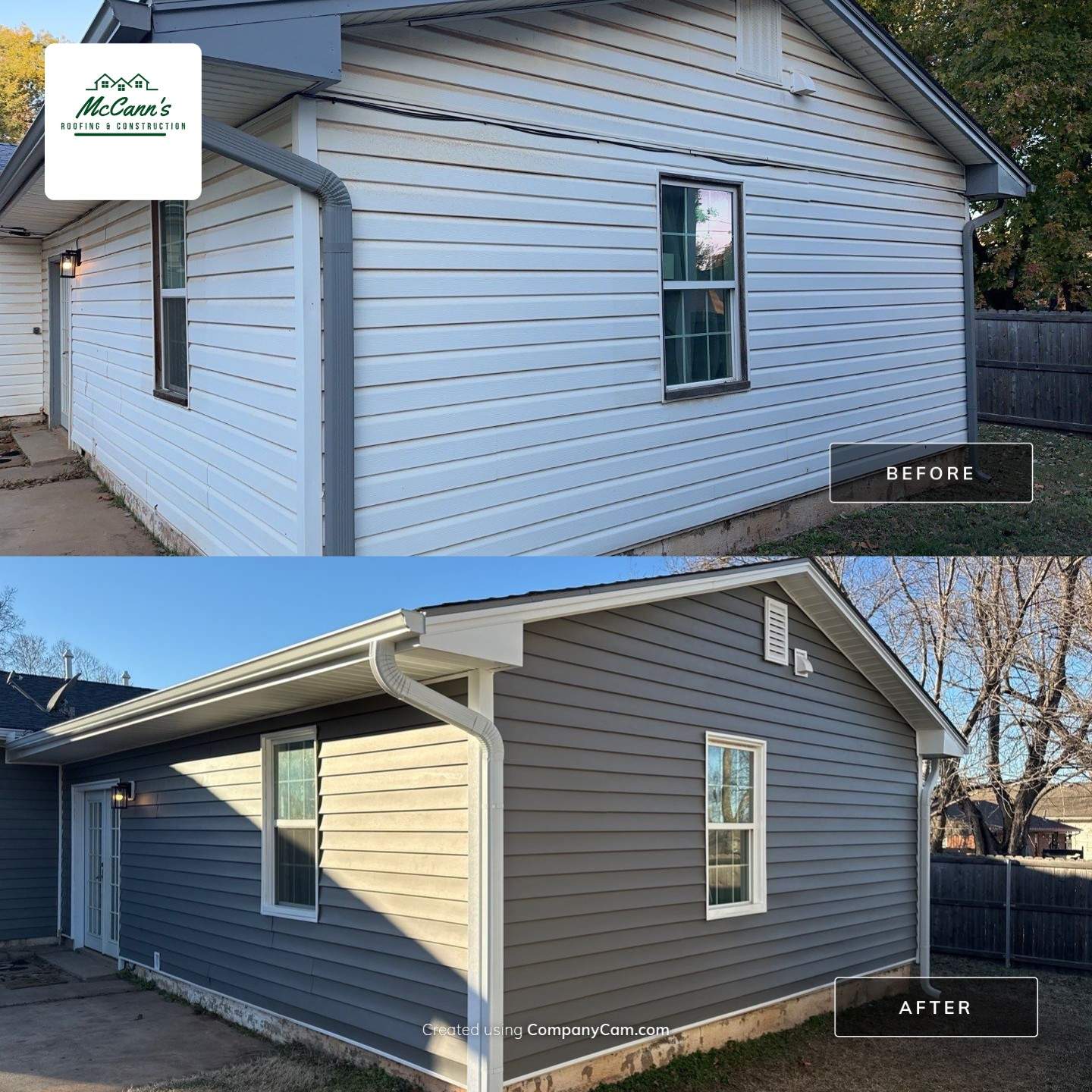 siding replacement & gutter installation & soffit repair & fascia repair in Washington by McCann's Roofing and Construction