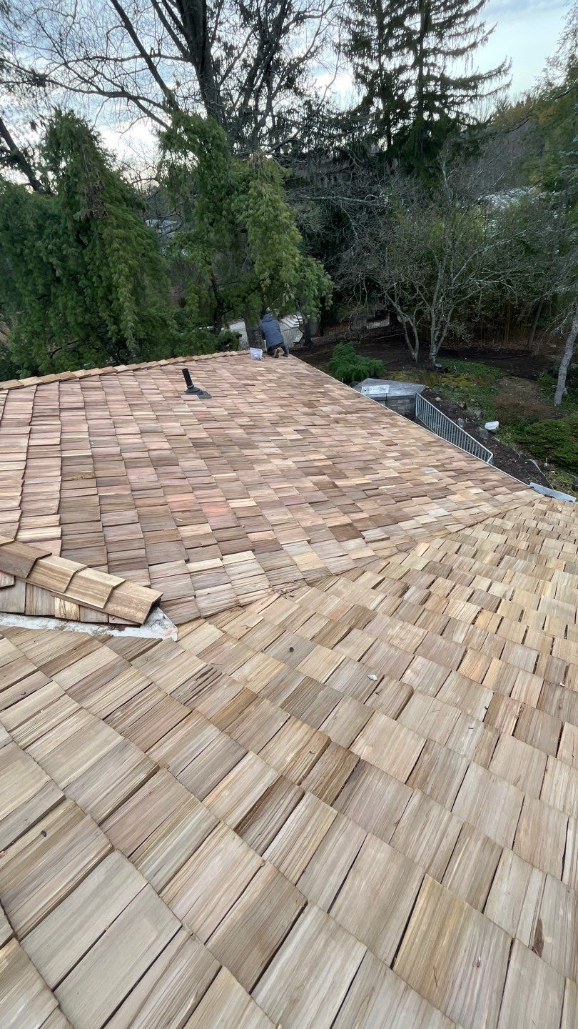 Wood Shake Roof Install by Nitro Roofing and Construction
