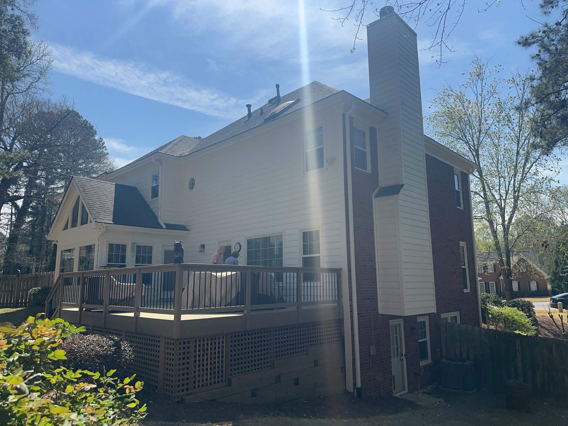 Deck Resurface using Deckorators Venture Series and Timbertech Composite Universal Rail by Nelson Exteriors 