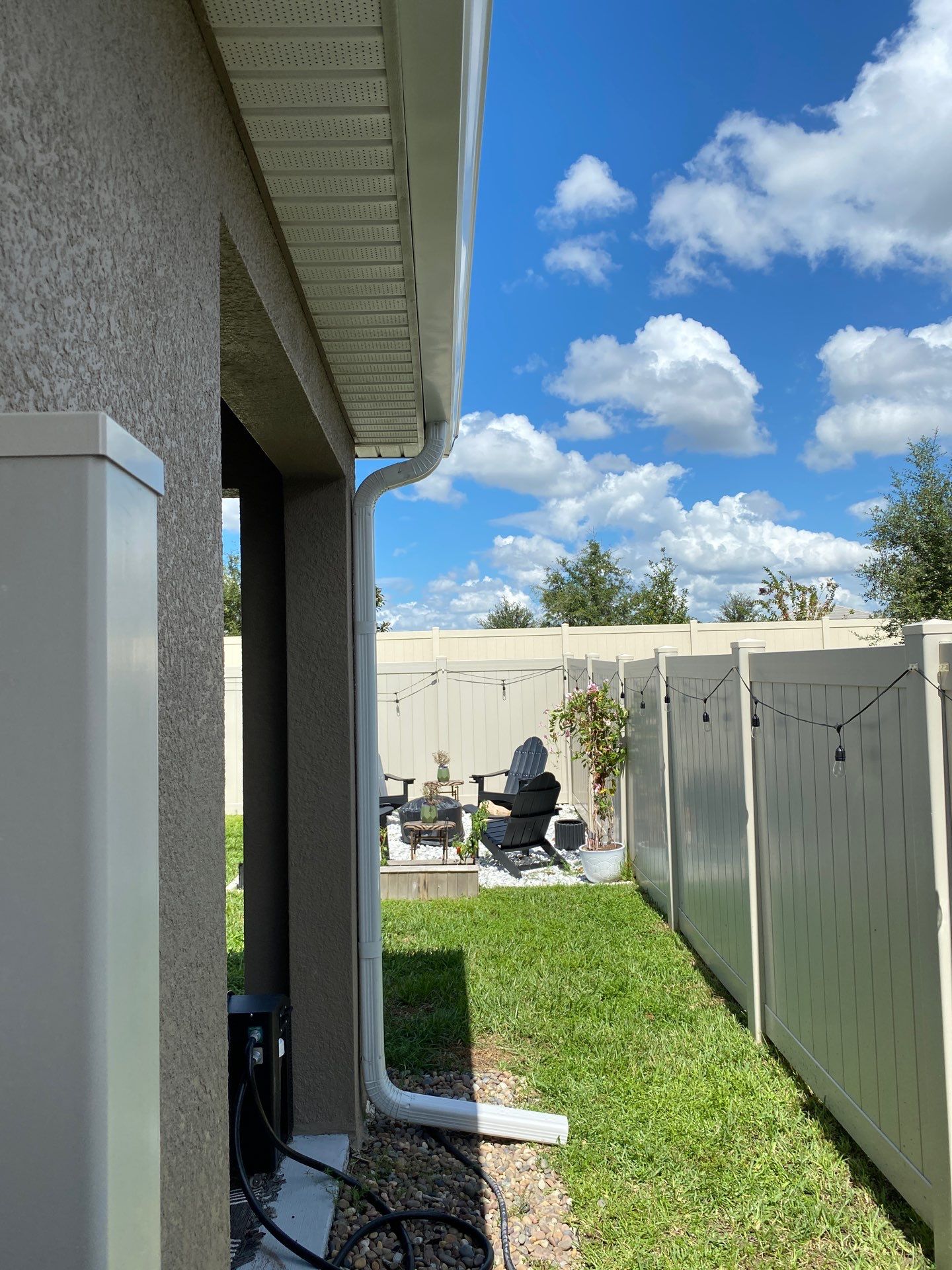 Gutter System with Downspouts in Bradenton FL by Gutter Professors
