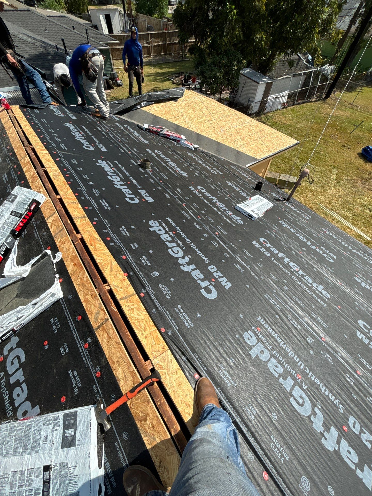 Residential Roofing Installation using Owen's Corning Duration (Lifetime) Shingles by Roof Repair Company