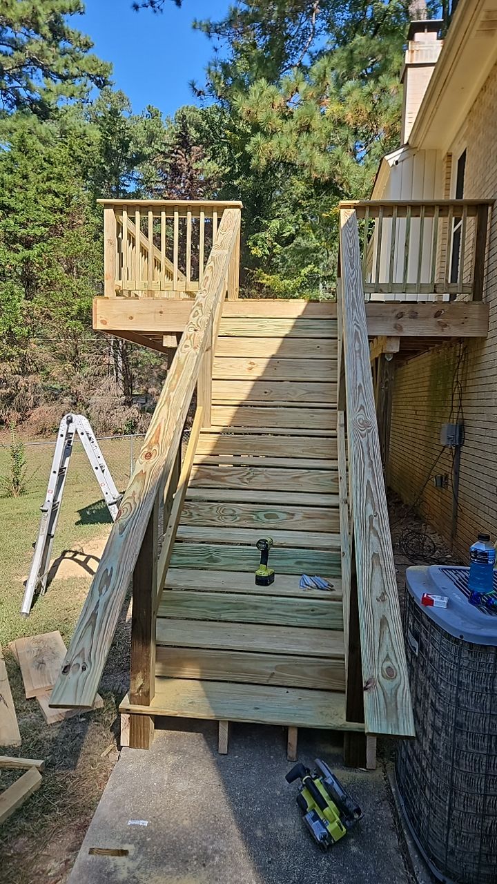 Split Rail Trail - Deck Installation  by Pillar and Pine