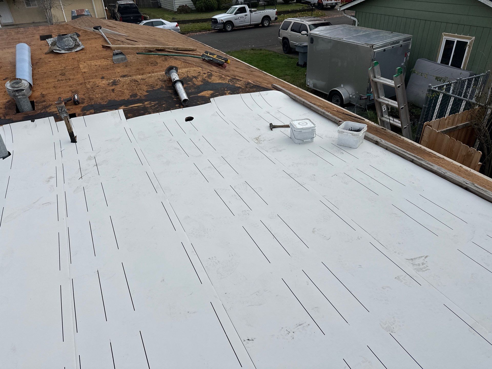 Residential Roofing Installation using IKO Dynasty (Color: Driftshake) by Orezona Building & Roofing Company, Inc.