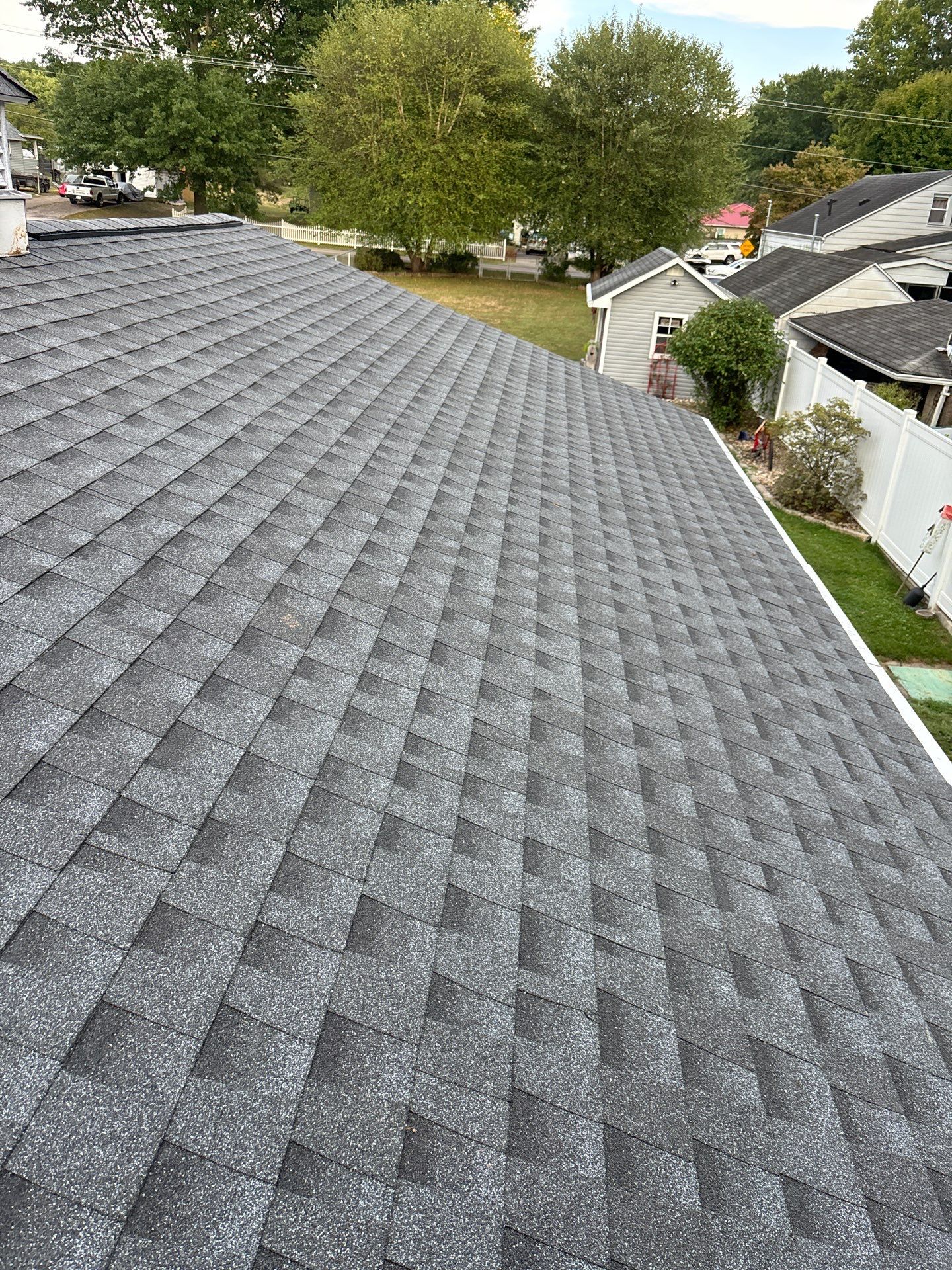 Residential Roofing Installation using Oyster Gray by Rainstoppers Roofing