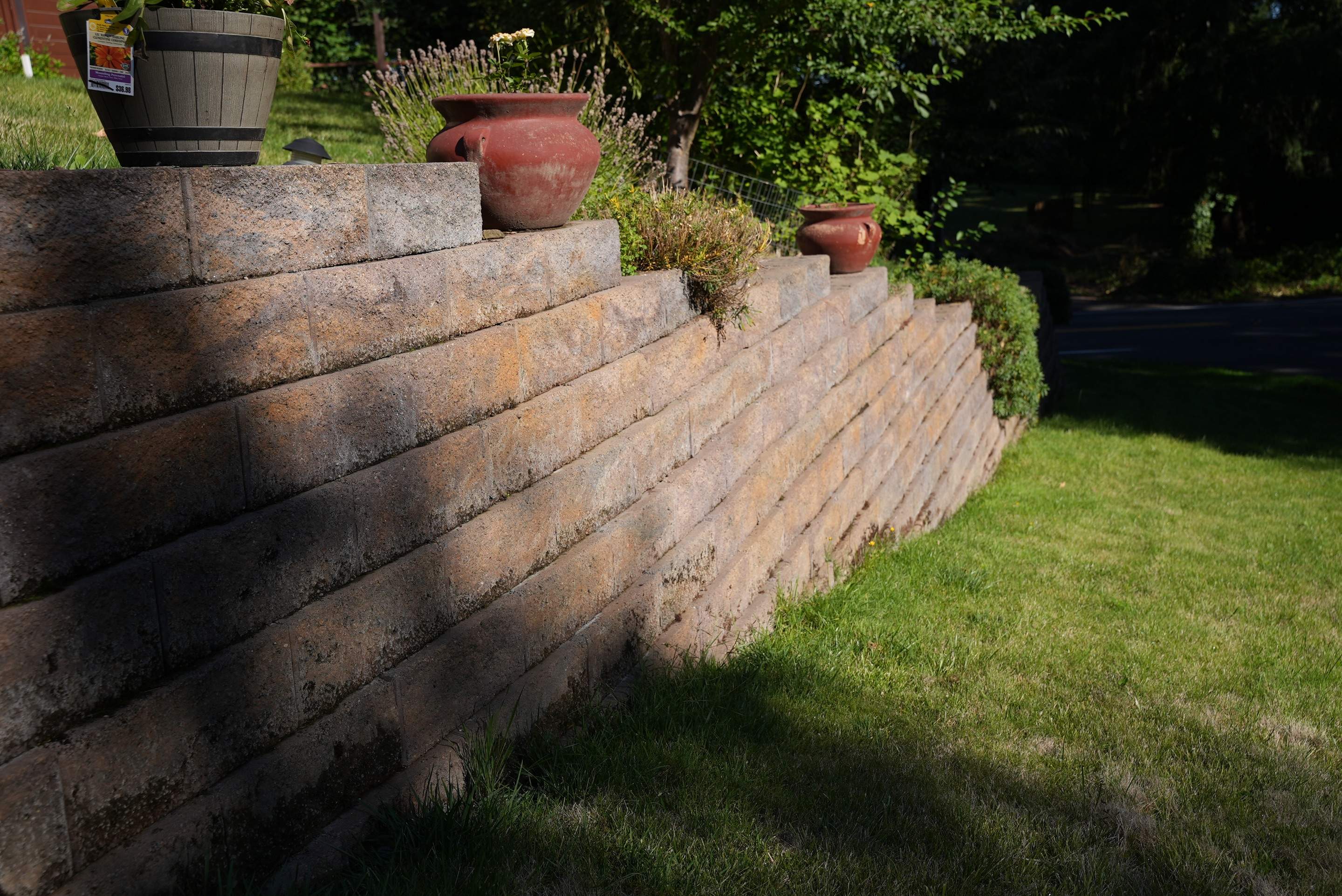 Mehta | Tiled Driveway with Sealer & Retaining Wall  by Jireh Asphalt & Concrete Inc 