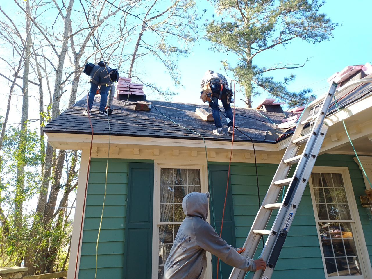 Commercial Roofing Installation using Owens Corning Oakridge Shingles by Indigo State Roofing