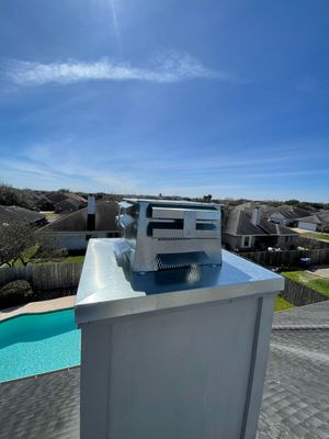Residential Roofing Repair Replacing Chimney Cap