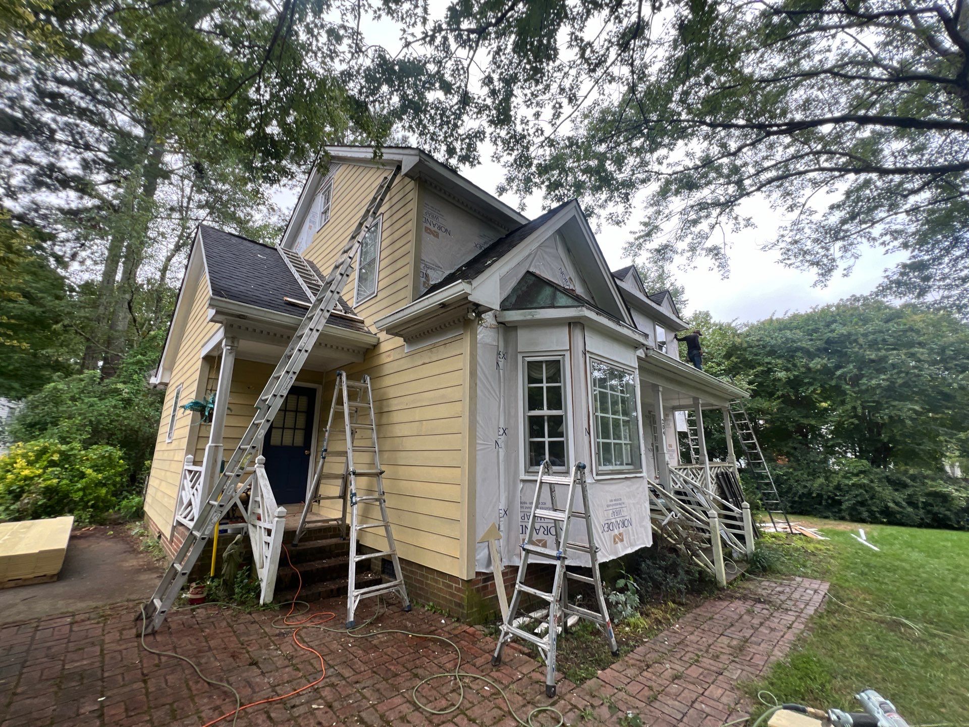 James Hardie Siding Replacement and Custom Deck Construction in Cary by The Remodeling Company