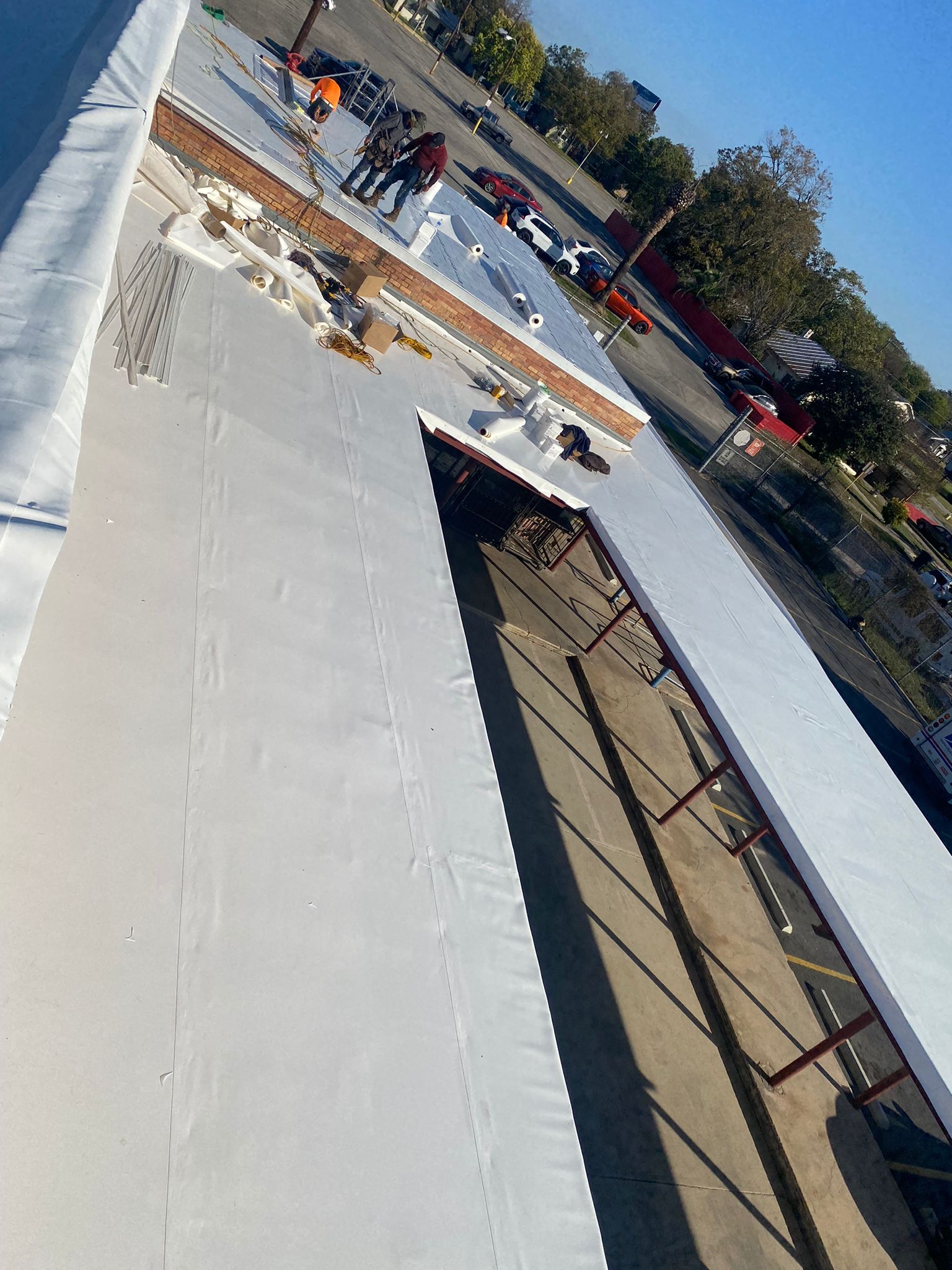 San Antonio Post Office Recover with a 20 year NDL warranty by Grell Roofing, LLC