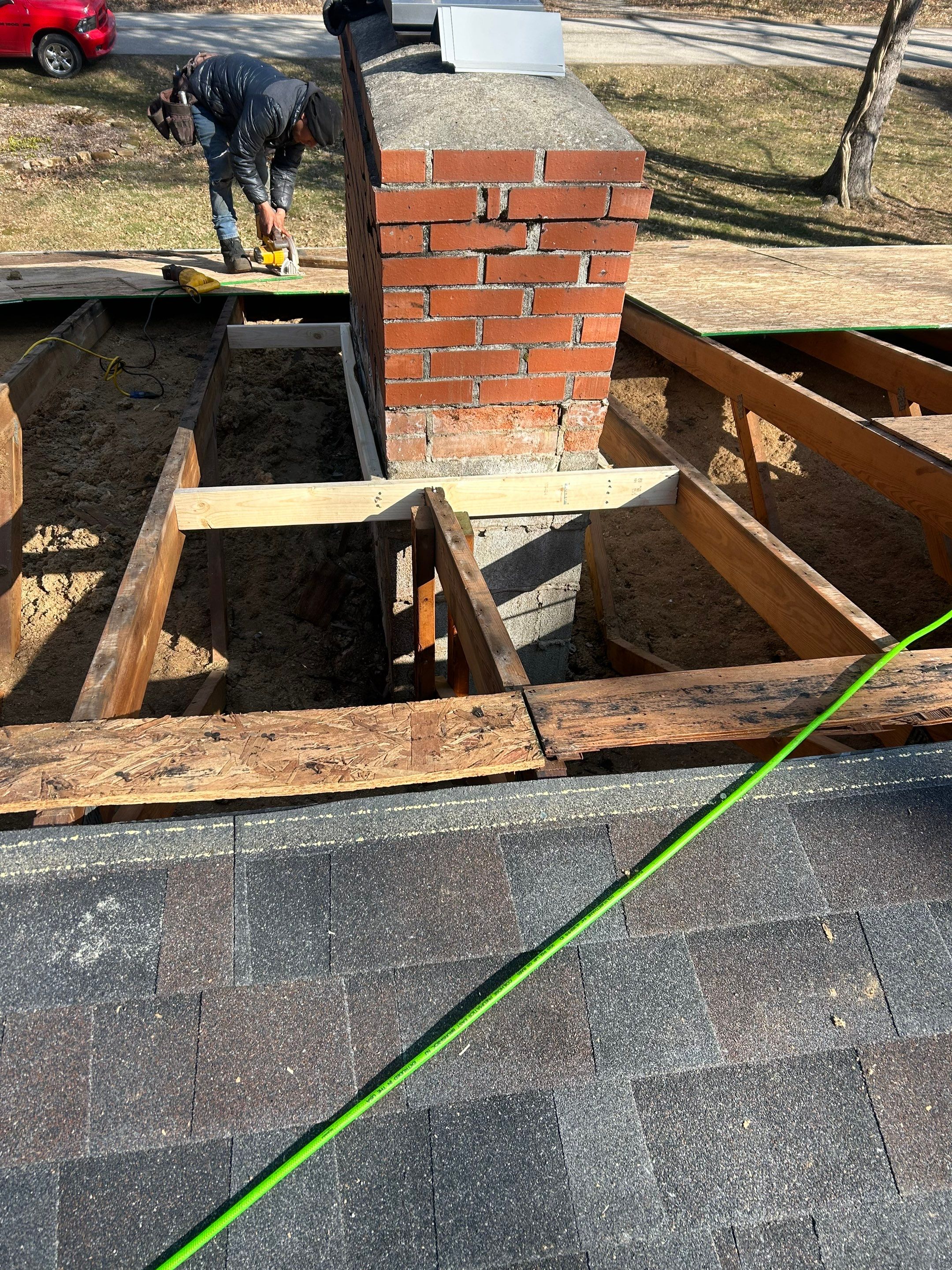Residential Roofing Installation using Malarkey Vista AR Shingles (Black Oak) by Koontz Construction