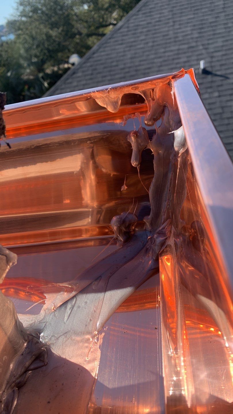 Seamless Gutter Installation Using Copper K- Style Gutters by Gutter Professors
