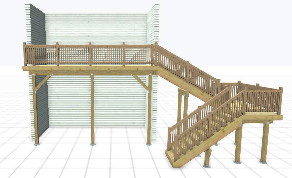 Million Dollar Lake - Deck and Fence by Pillar and Pine