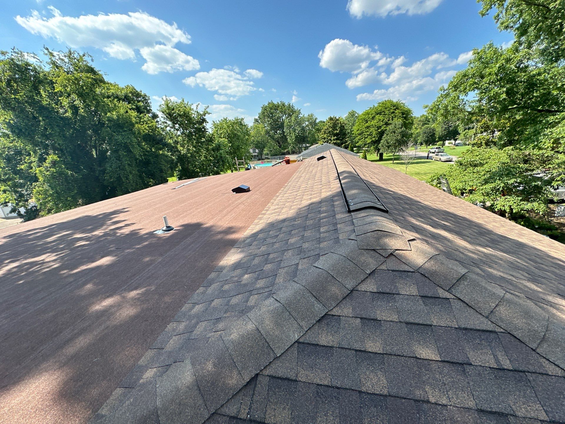 Residential Roofing Installation using GAF Timberline HDZ Barkwood by Undersun Roofing 