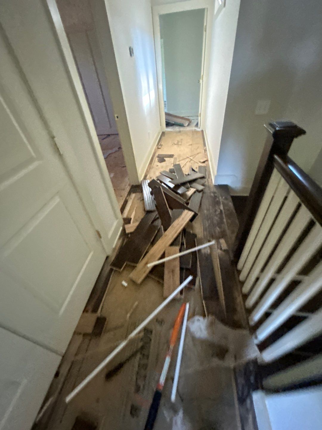 White Oak Hardwood and Checkerboard Tile Installation by Footprints Floors of Nashville
