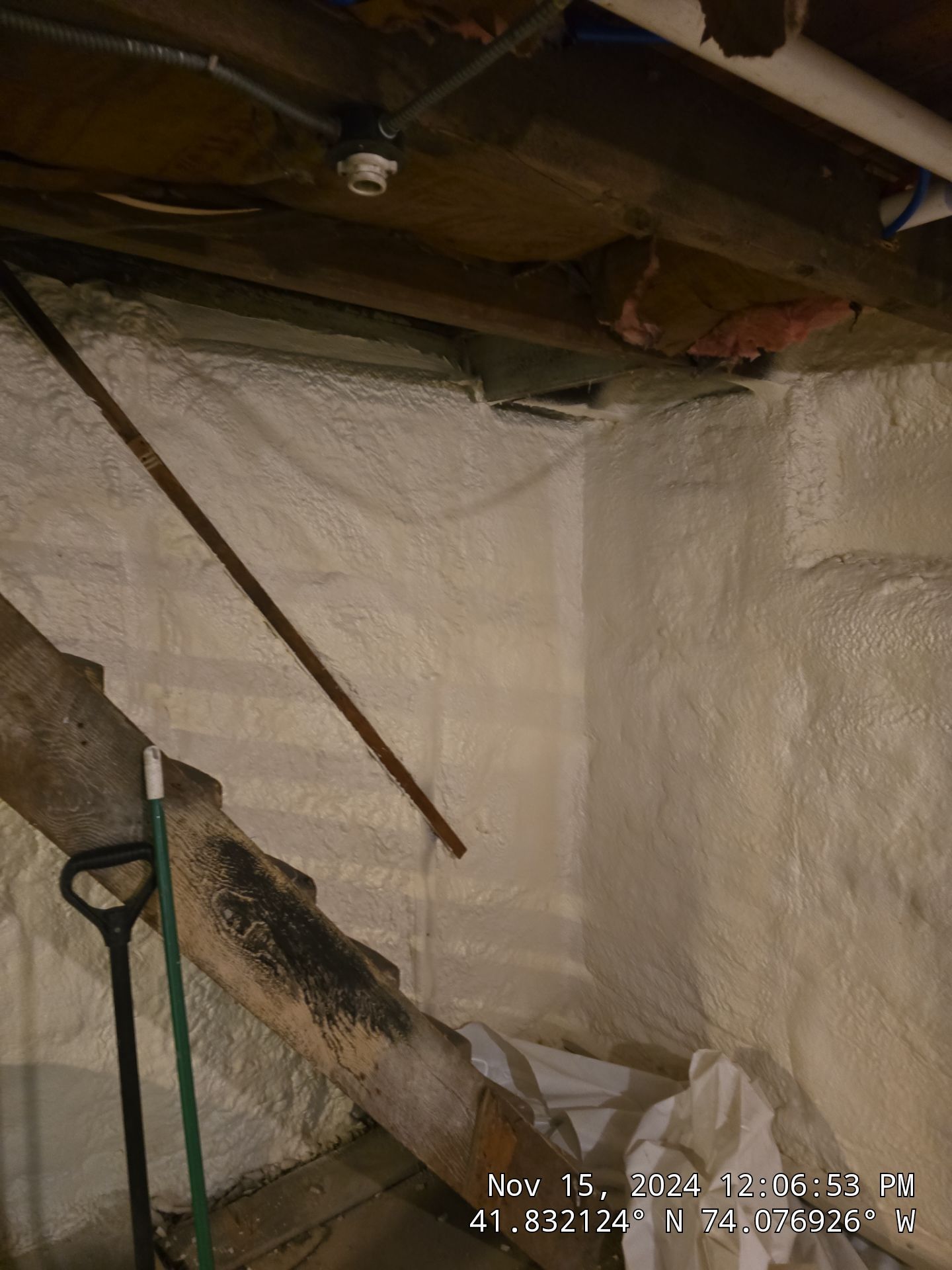 Basement Exterior Walls using Closed Cell Spray Foam by NYS Foam & Energy