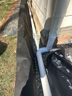 Foundation drainage system in Durham