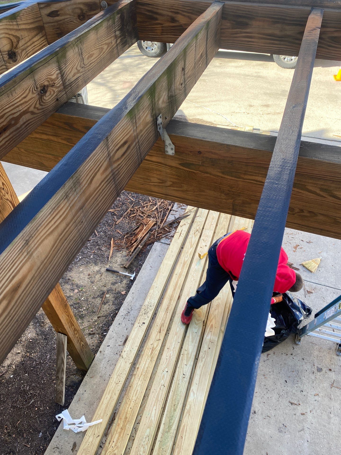Deck Repair, New steps, New Paint job  by Alpha Design Services