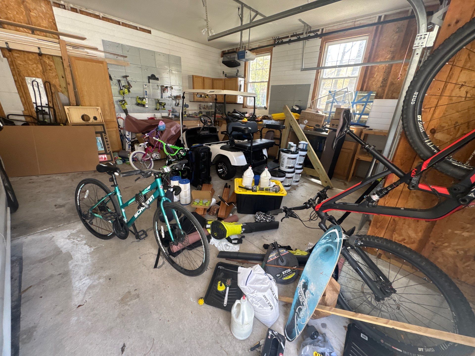 Custom Grey Flake Epoxy Garage Floor and Step Coating in Norton Shores by Gordon Painting