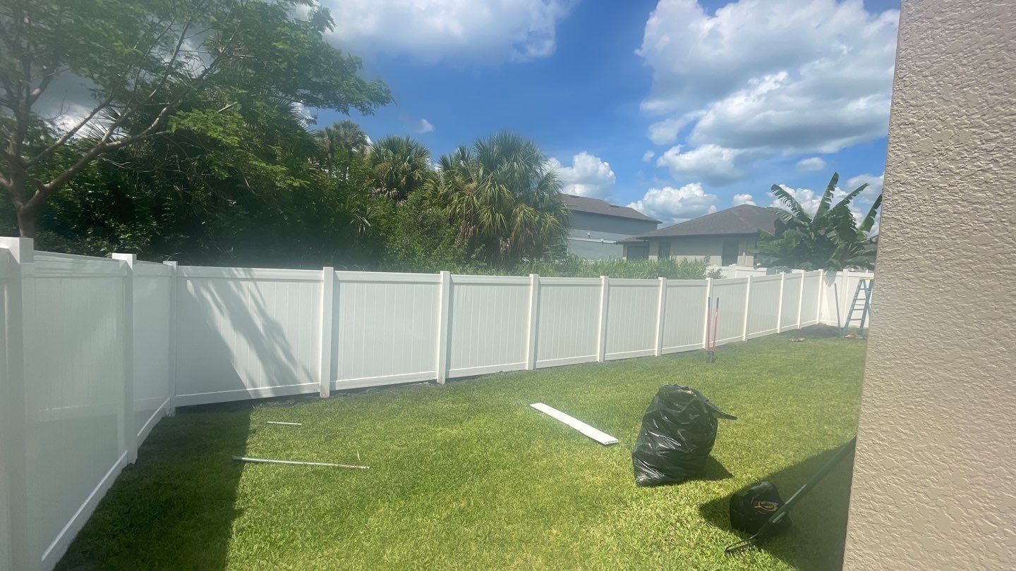 Parrish, FL 6ft. Tall White Vinyl Privacy Fence by Asap fence and gates, LLC