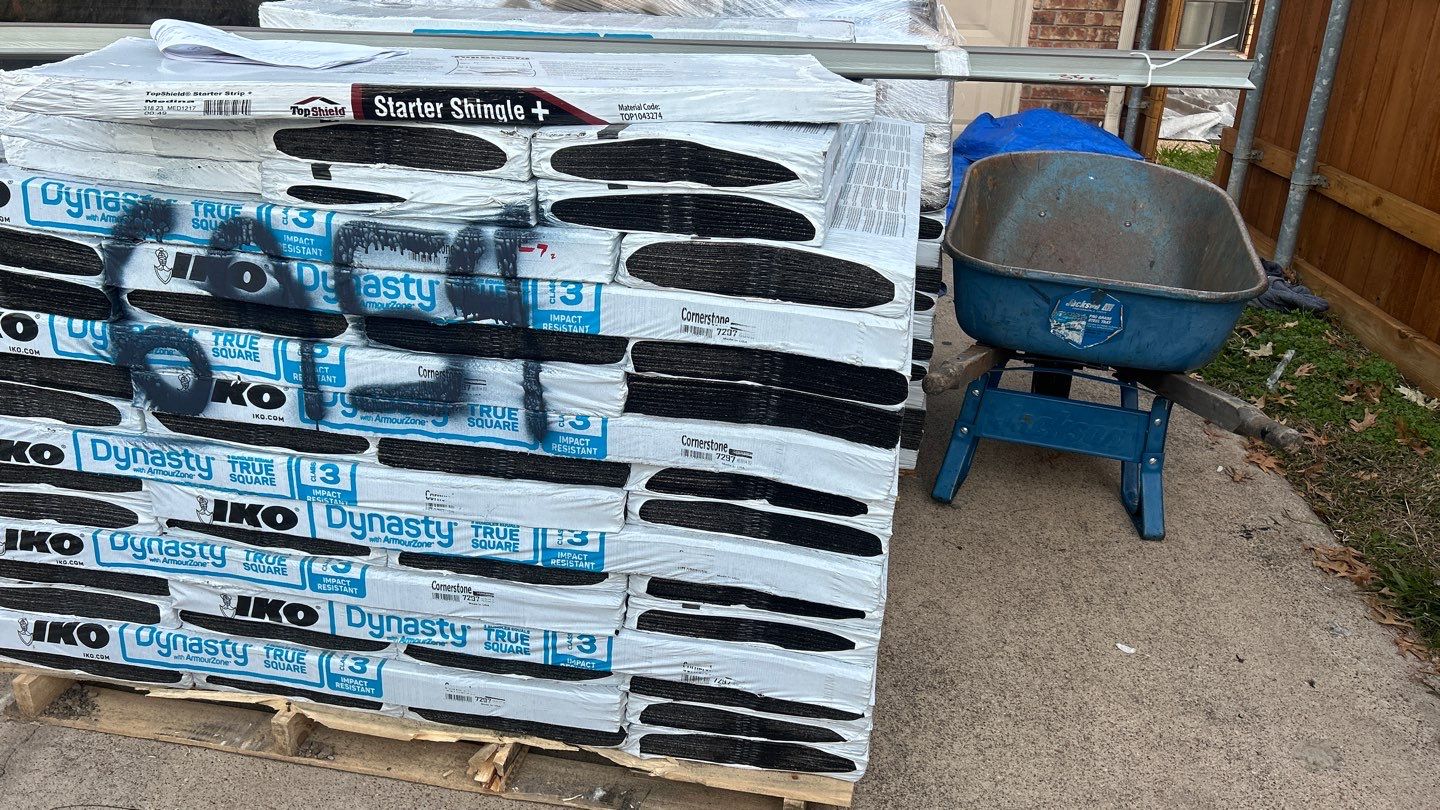 Residential Roofing Installation using IKO Dynasty class 3 hail resistant shingles by Becker Roofing and Exteriors