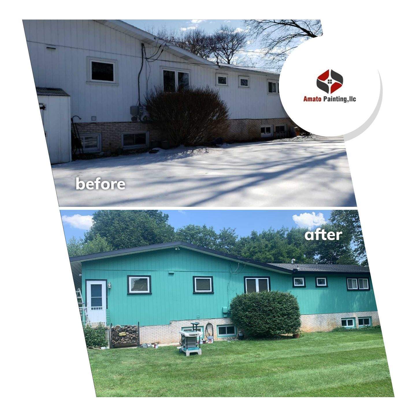 Exterior Painting Using Sherwin Williams Paints by Ryan Amato Painting LLC and Lehigh Valley Epoxy