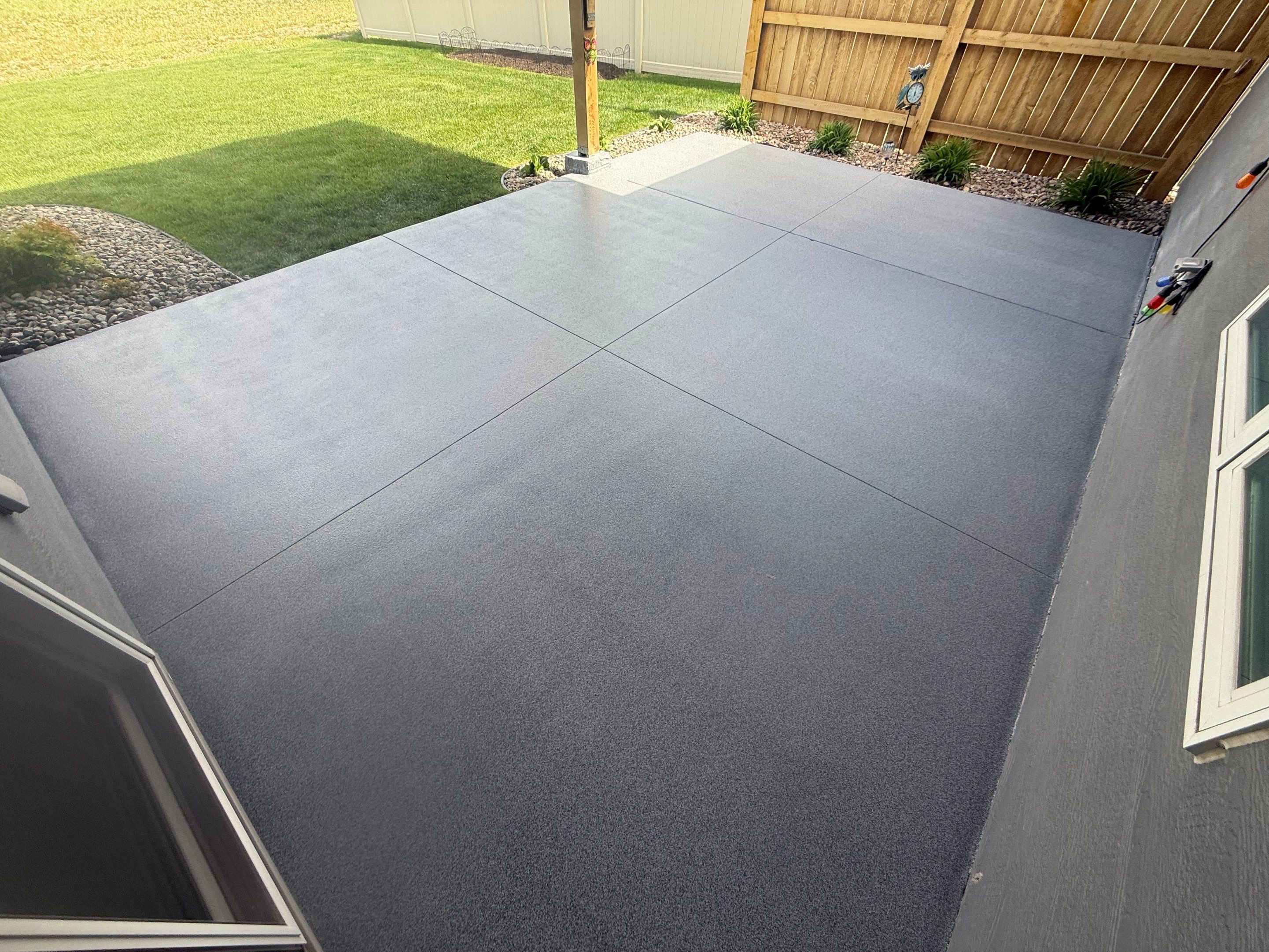 Decorative Flake Concrete Coating for Sioux Falls Porch and Patio by Select Painting, Coatings & Garage Cabinets