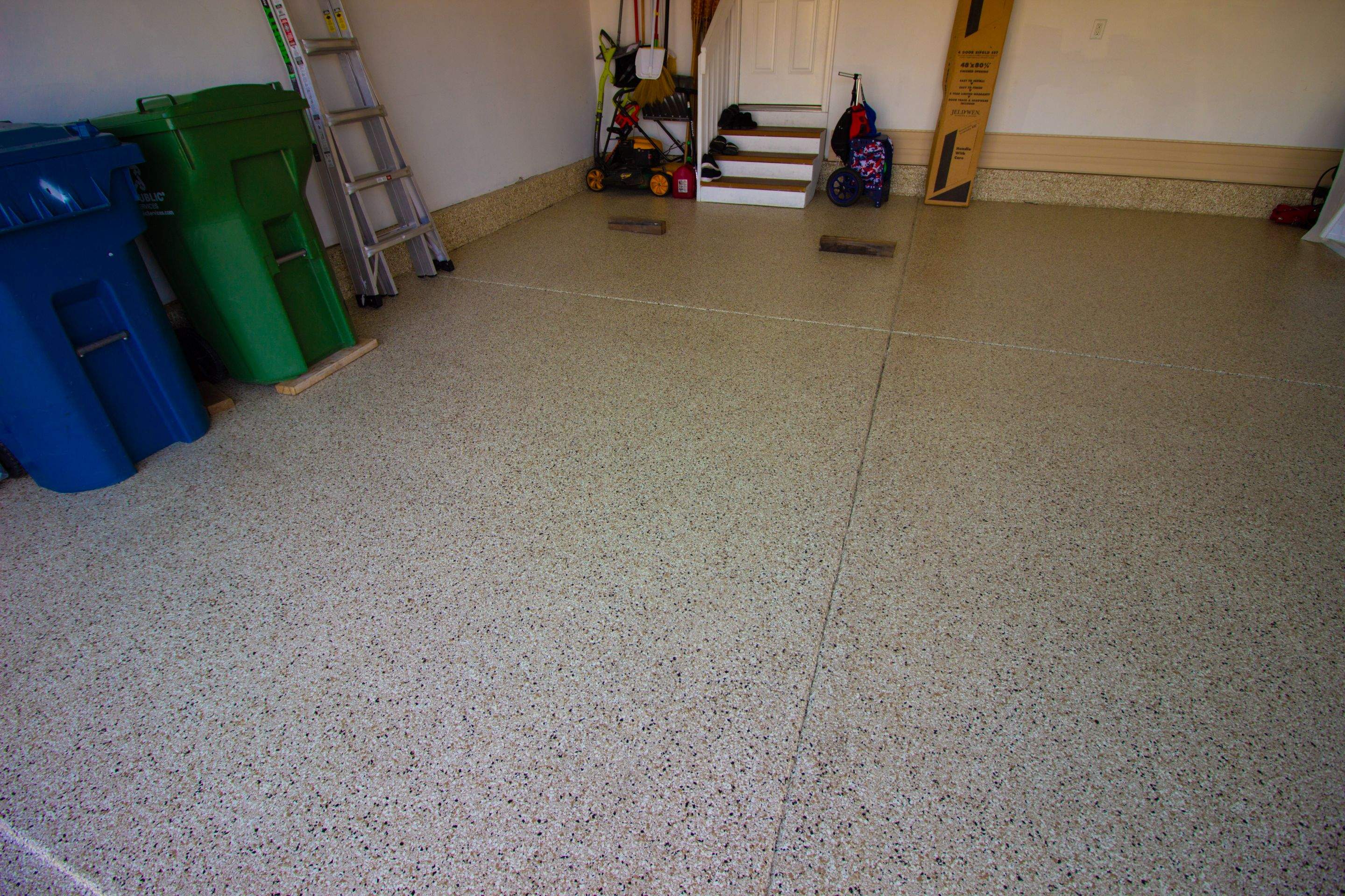 Garage Floor using Driftwood by Your1DayFloor.com