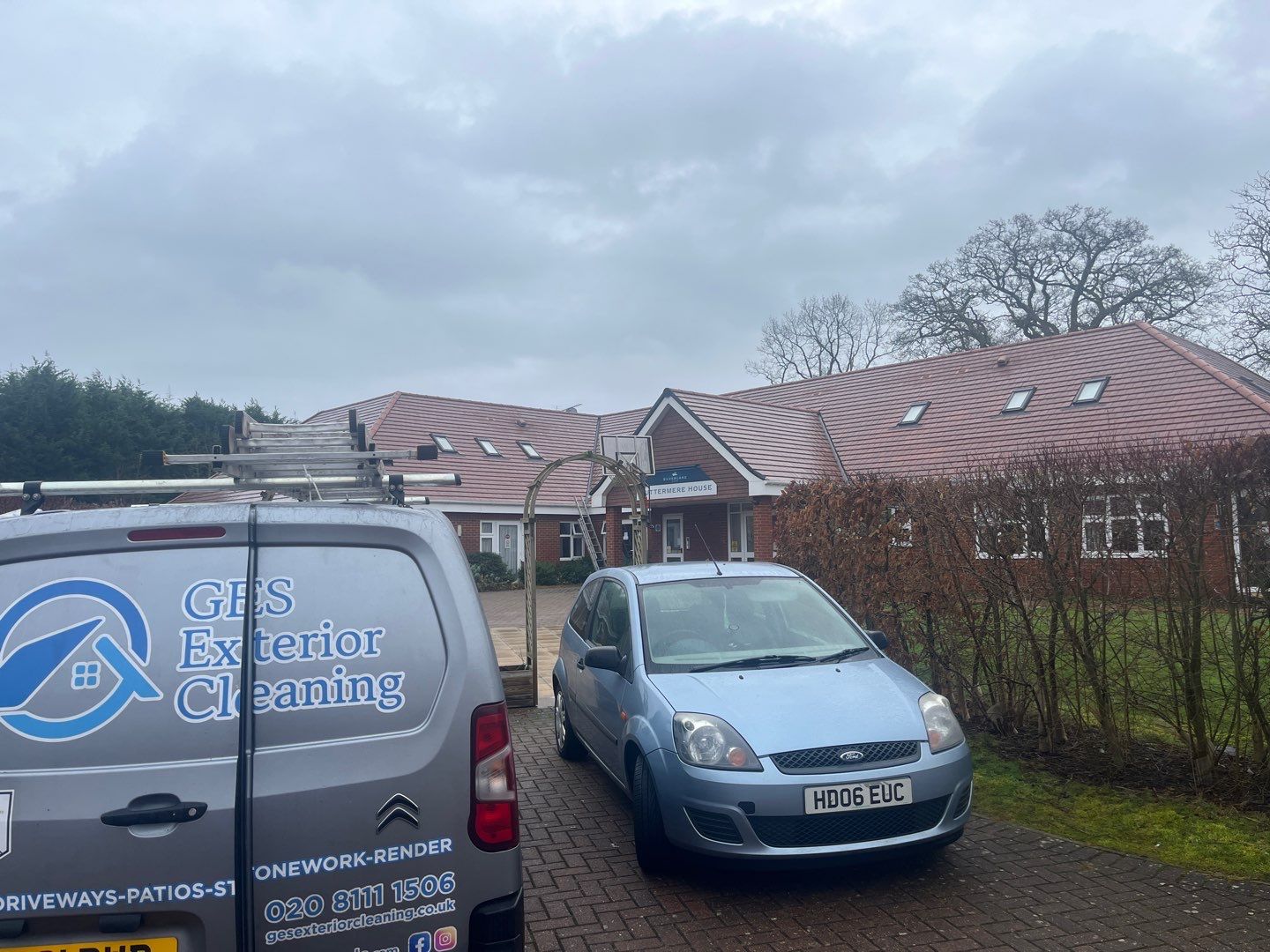 Large Care Home Roof Clean using Mosmatic FSC and Biocide by Ges Exterior Cleaning ltd