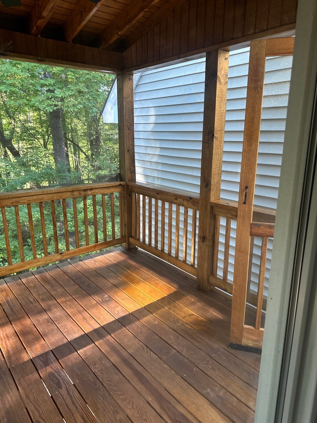 Elevated Screened Porch Installation with Tongue-and-Groove Ceiling in Wake Forest by The Remodeling Company