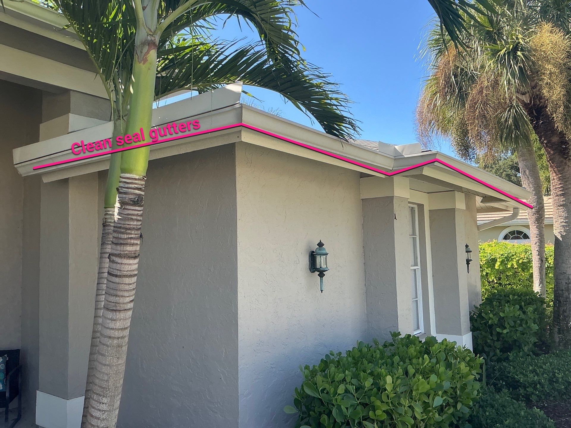 White 6-inch K-Style Gutters in Sarasota FL by Gutter Professor by Gutter Professors