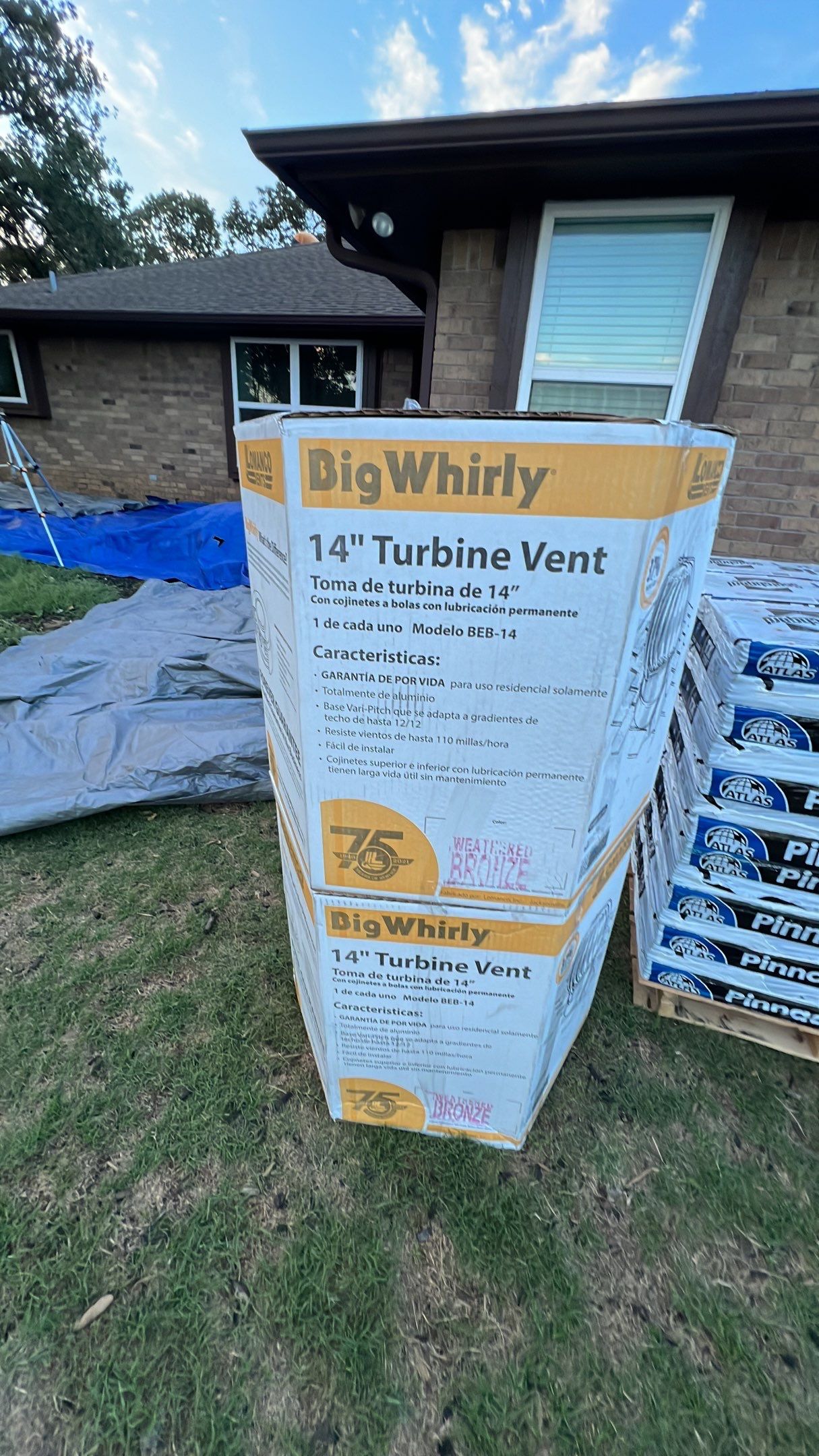 Residential Roofing Installation using ATLAS Pinnacle Pristine Shingles by Harvey Roofing & Construction