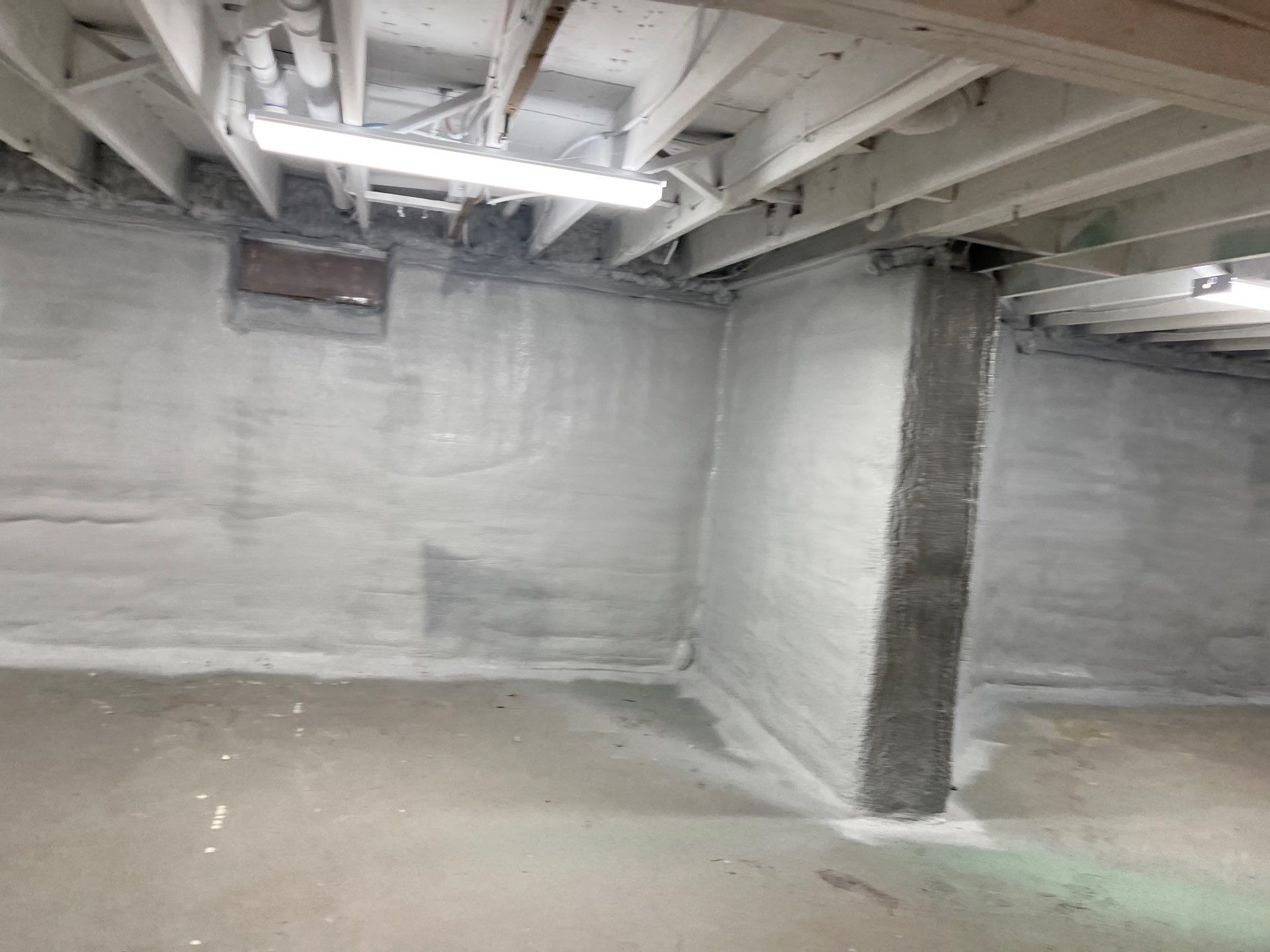 Basement Exterior Walls using Closed Cell Spray Foam by NYS Foam & Energy