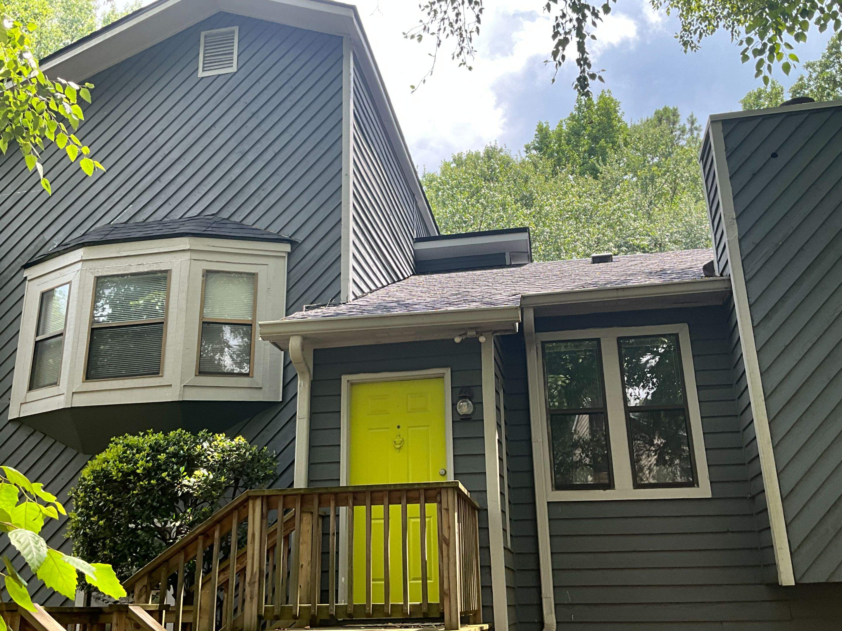 Dark Grey Exterior Painting and Front Door Refresh in Marietta by Swift Home Renovations