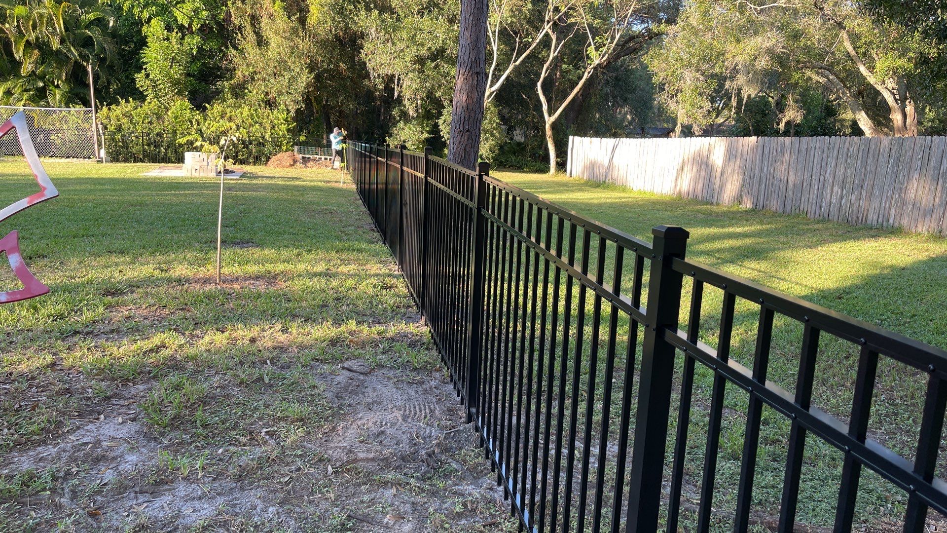 Bradenton, FL 4 ft. Tall 3-Rail Black Aluminum Fence by Asap fence and gates, LLC