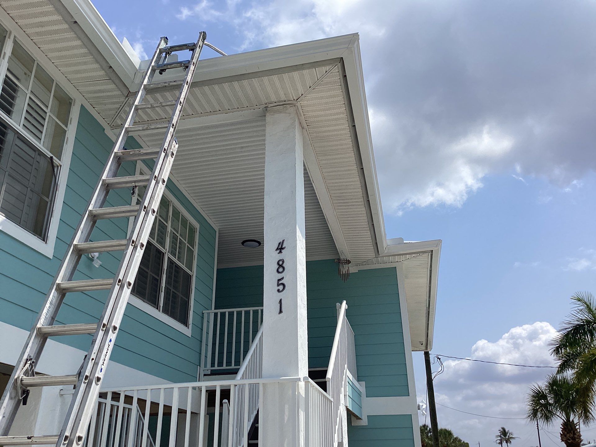 Downspout Installation for Two-Story Homes in Fort Myers FL by Gutter Professors