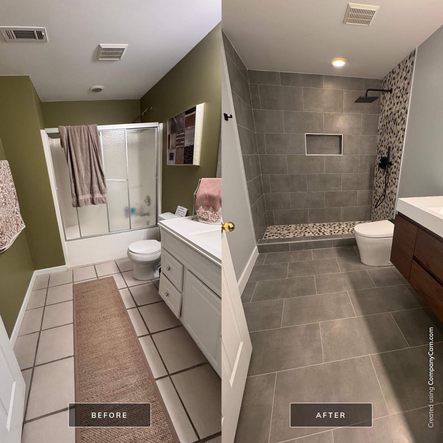 Basement bathroom renovation by Prudencio