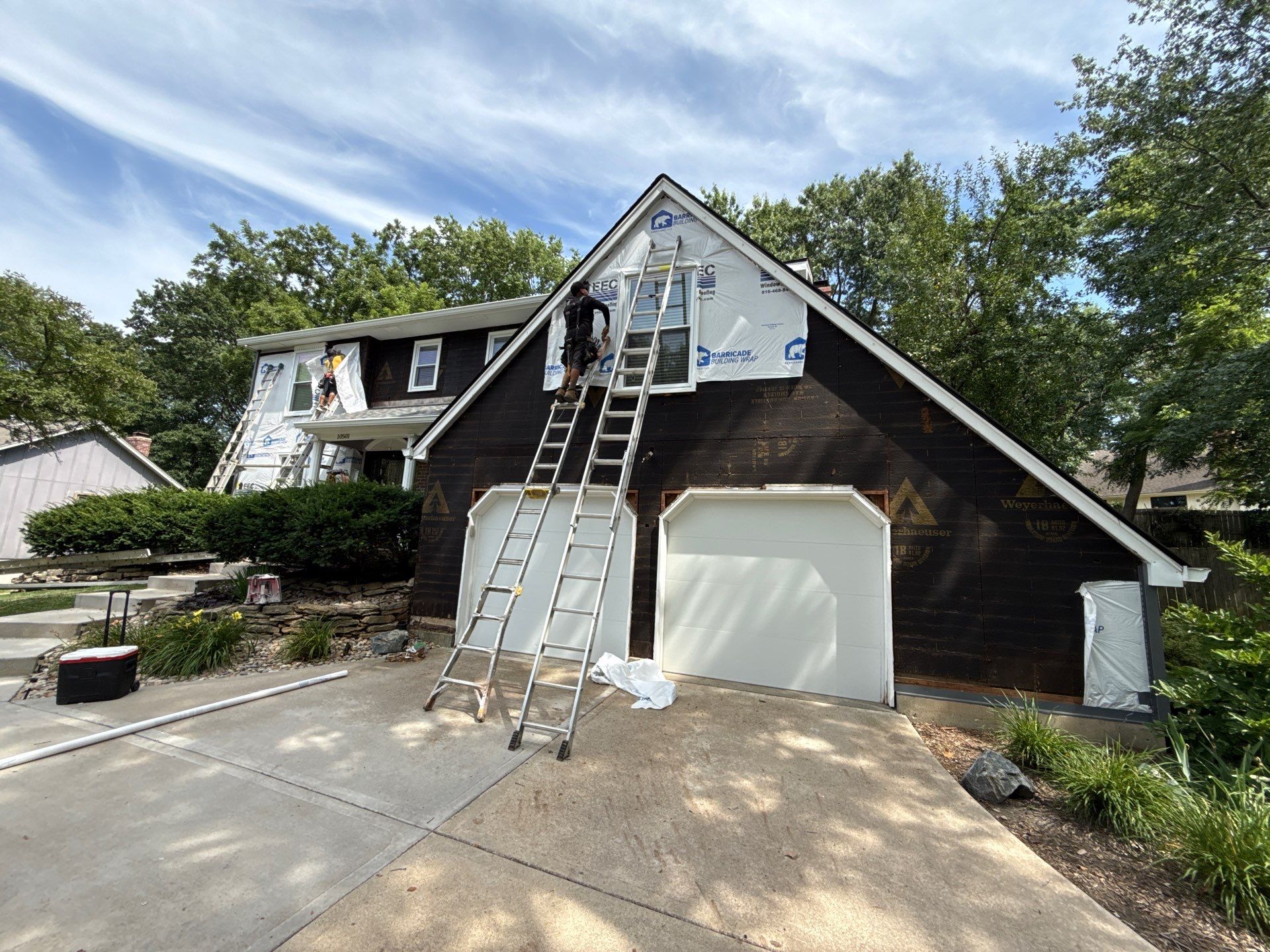 Full Exterior Siding Upgrade and Board and Batten Installation in Shawnee by EEC Windows, Siding & Roofing
