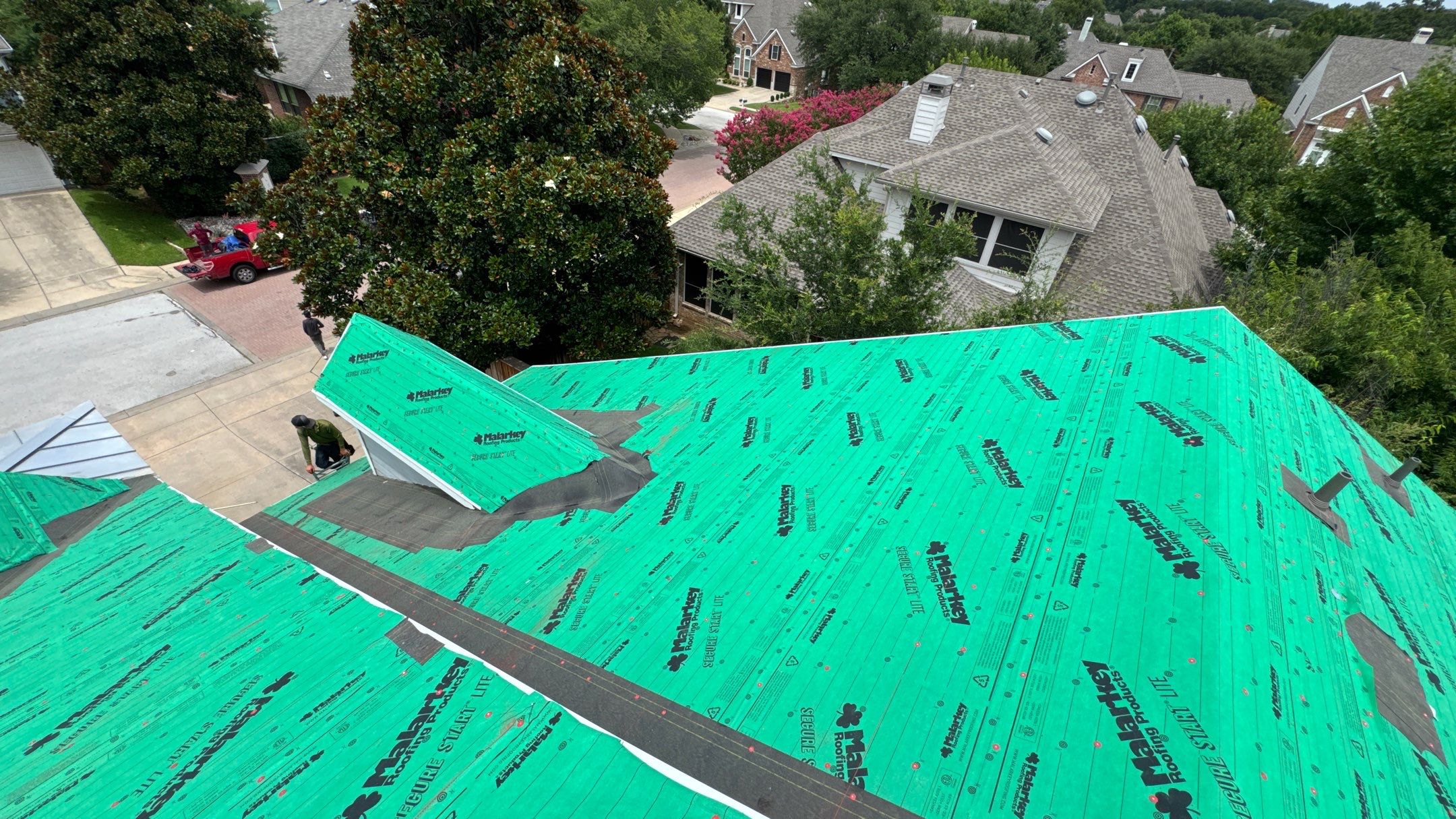 Residential Roofing Installation using Malarkey Secure Choice Roof System by Harvey Roofing & Construction