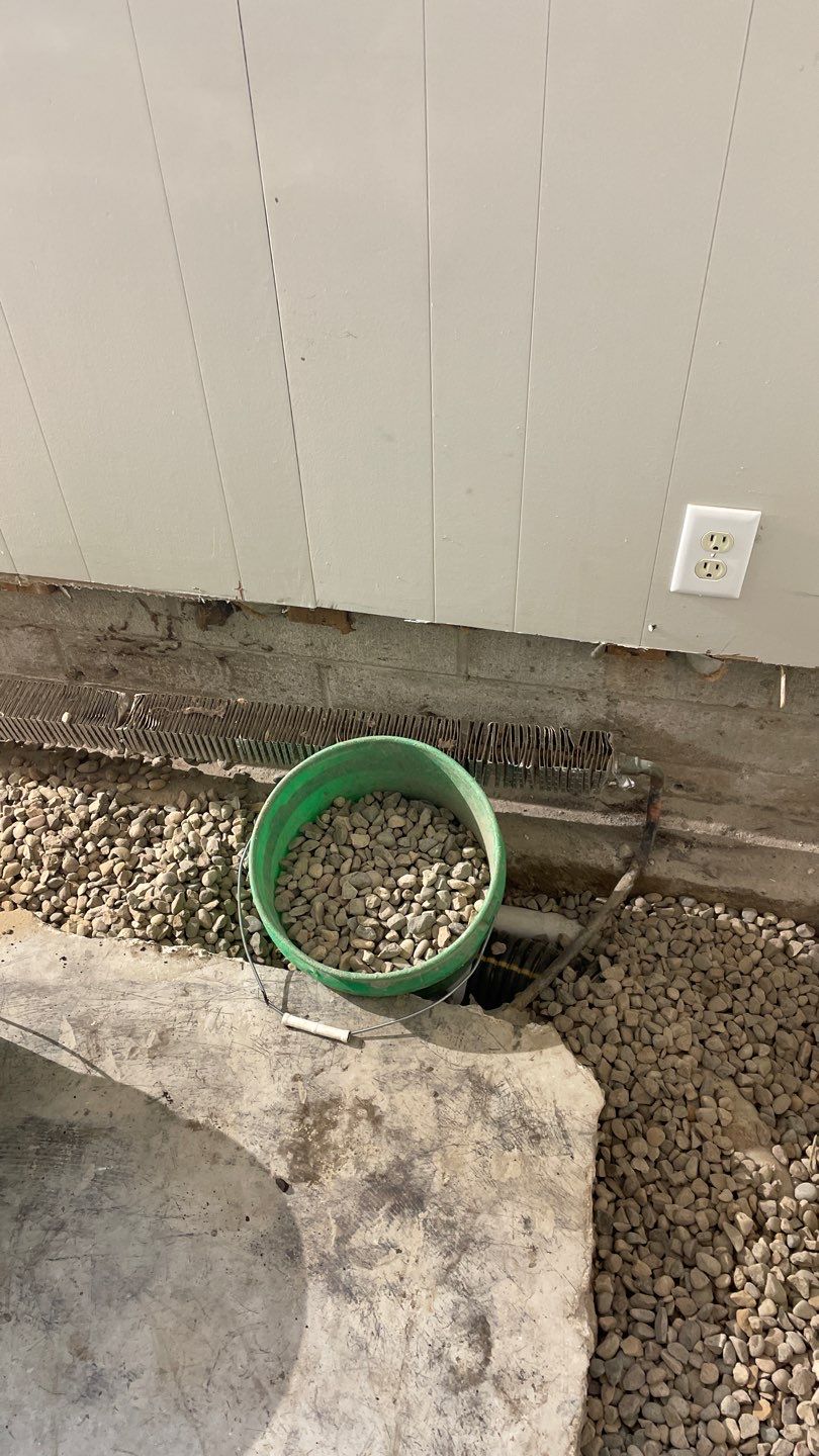 Drain tile and sump pump for George by Waterproofing Northeast