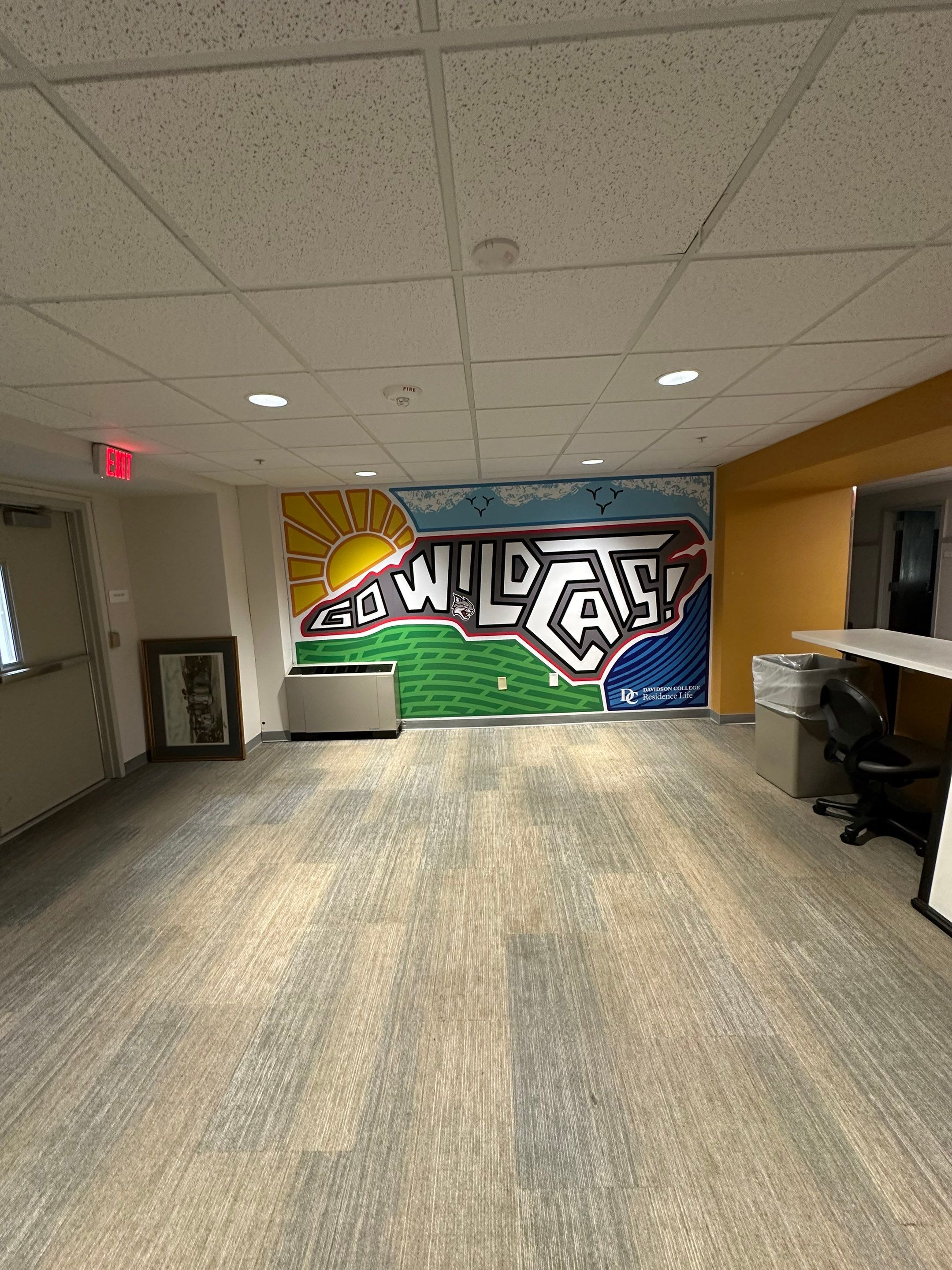 Davidson College - Interior Wall Graphic Installation by QC Signs and Graphics