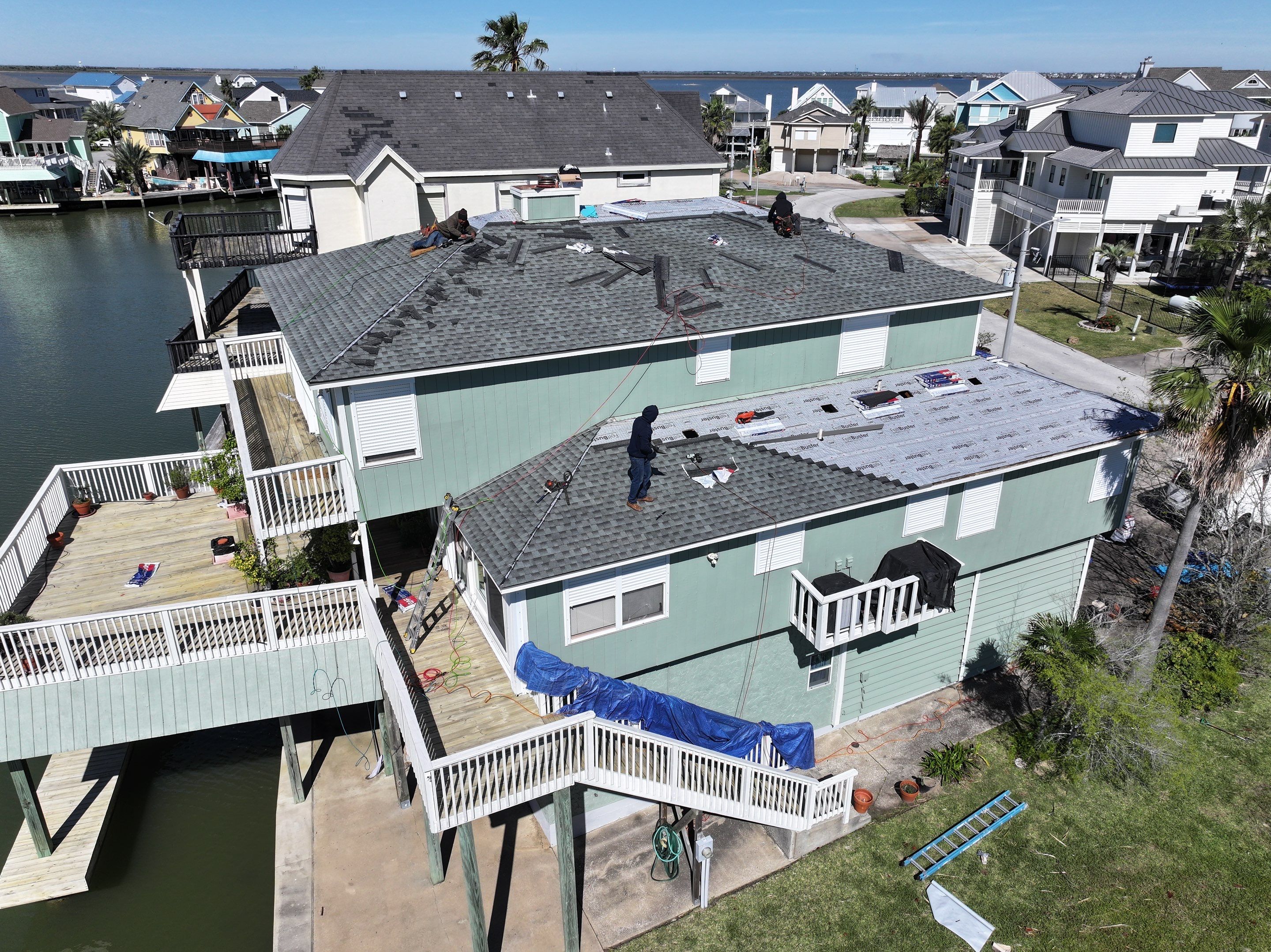 Residential Roof Replacement using GAF HDZ SLATE by Elite Roofing LLC