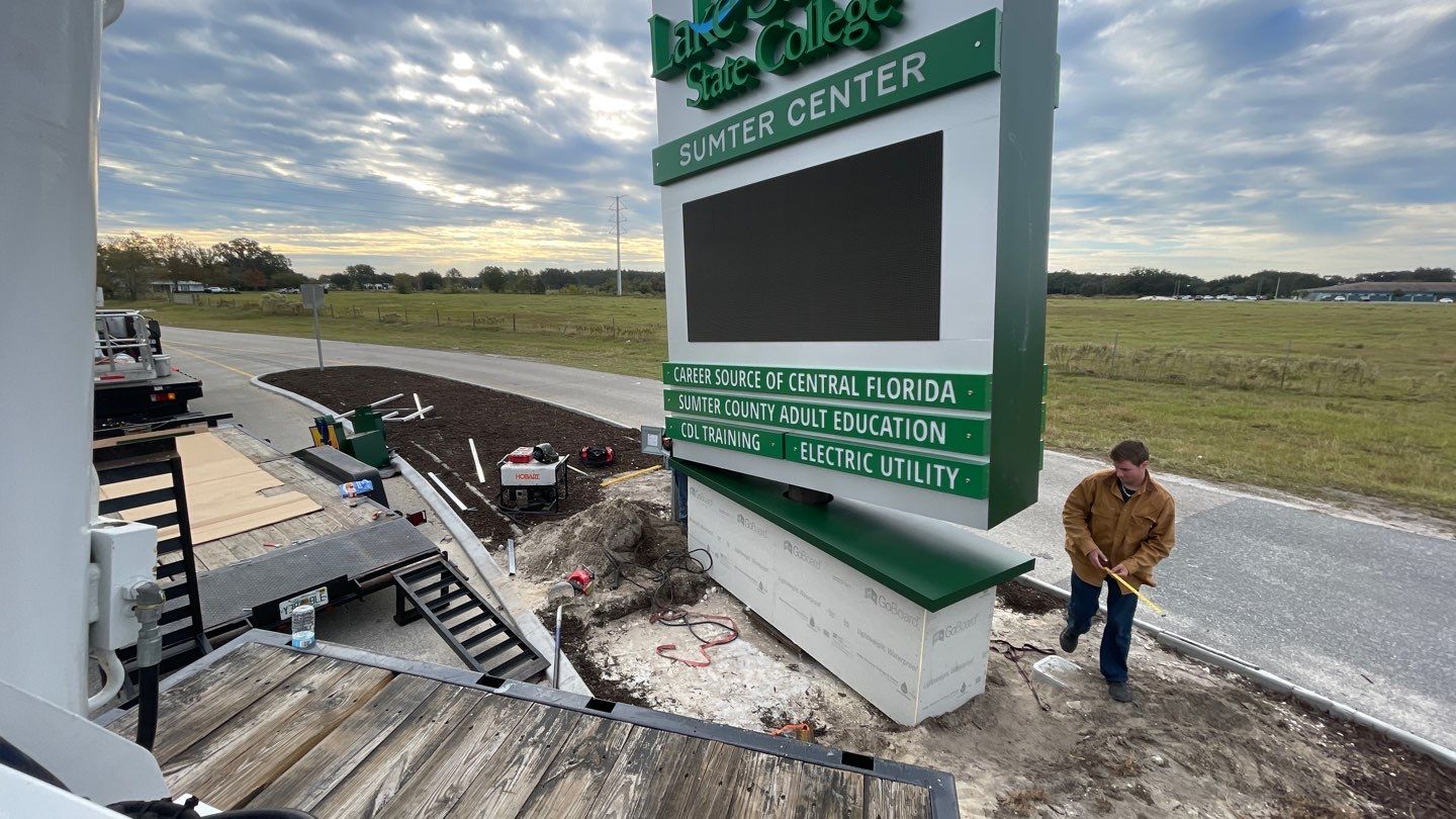Monument Sign for Lake Sumter State College by SignCrafters