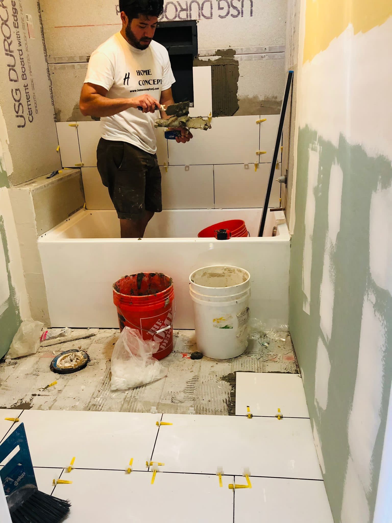 Bathroom Remodel using Tile by Home Concepts Construction
