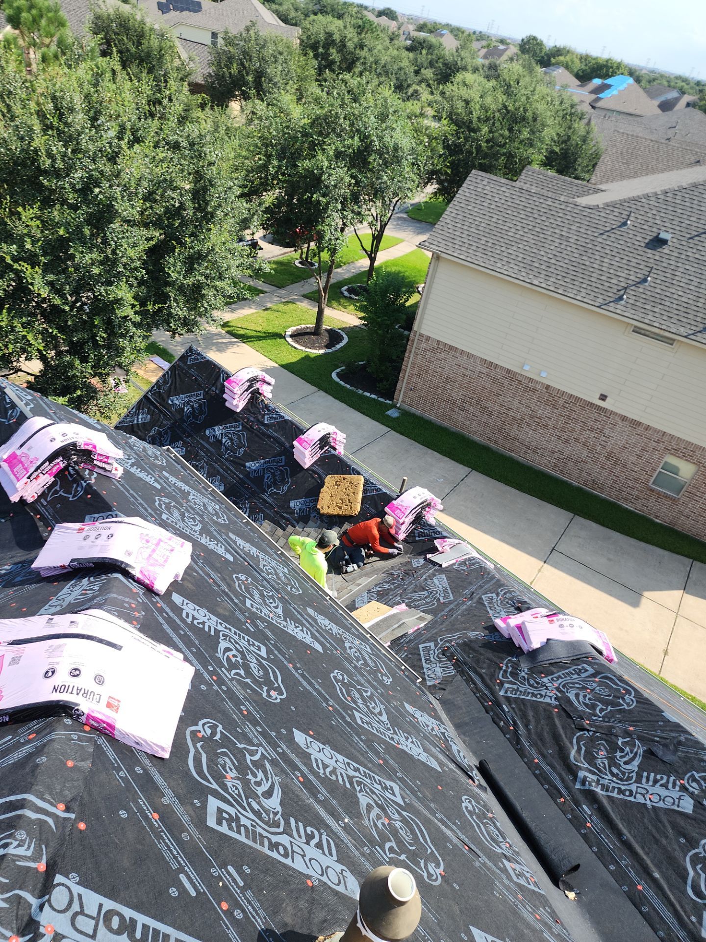 Residential Roofing Installation using Owen's Corning Duration (Lifetime) Shingles by Roof Repair Company