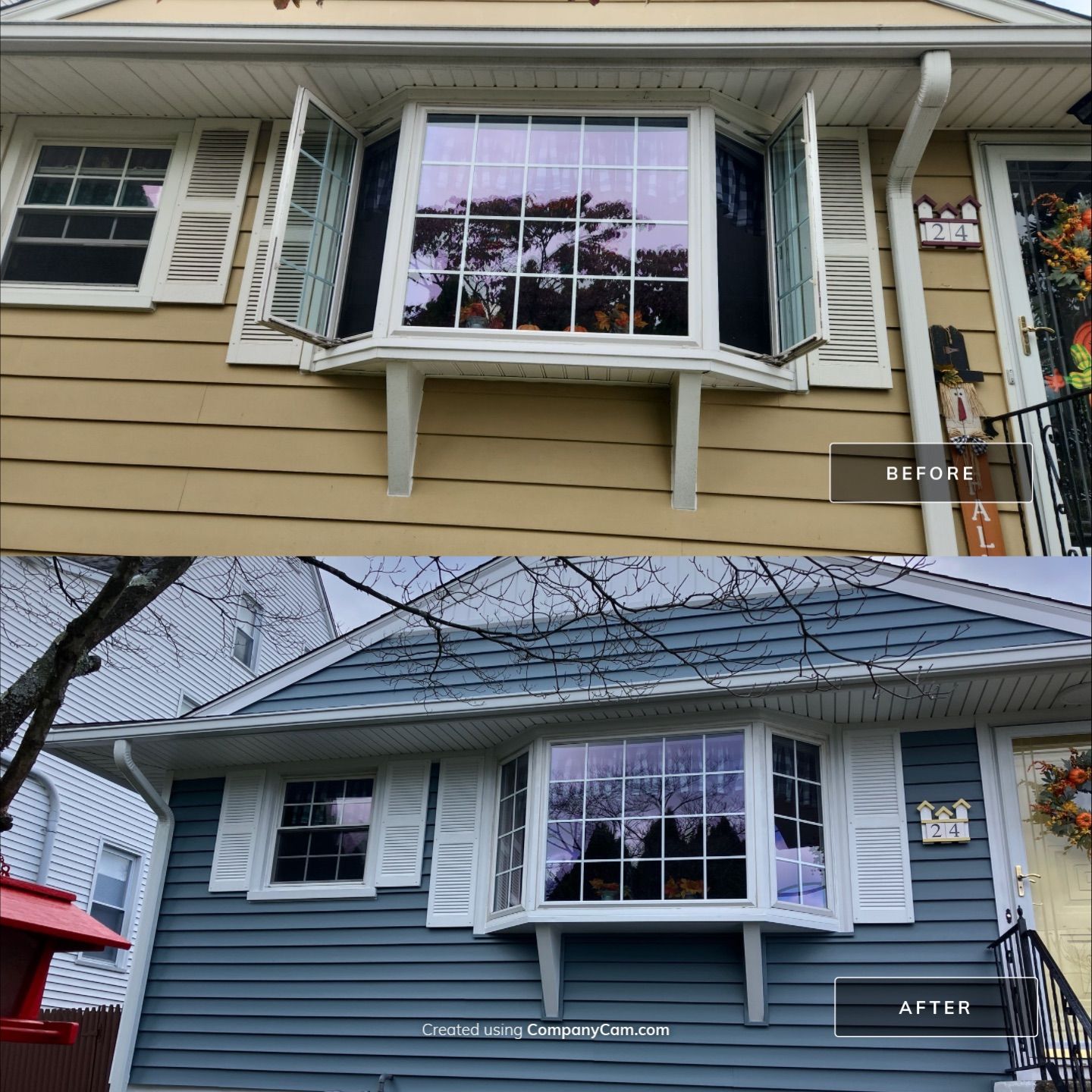 Beautiful Siding update with Cert. Monogram D/4 x 12'6" Clapboard, Wedgewood Blue by DiGiorgi Roofing and Siding Inc