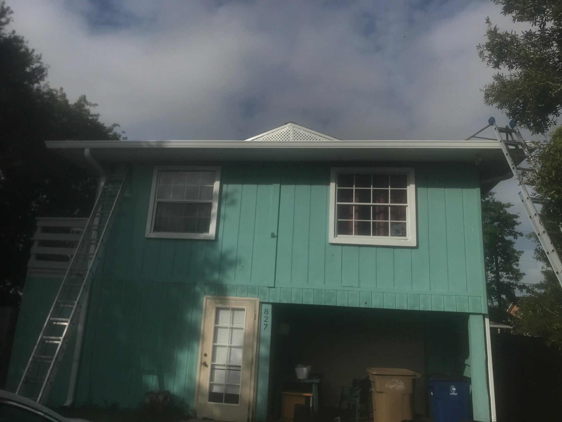 Soffit and Fascia Installation using White Soffit in Lehigh Acres, FL by Gutter Professors